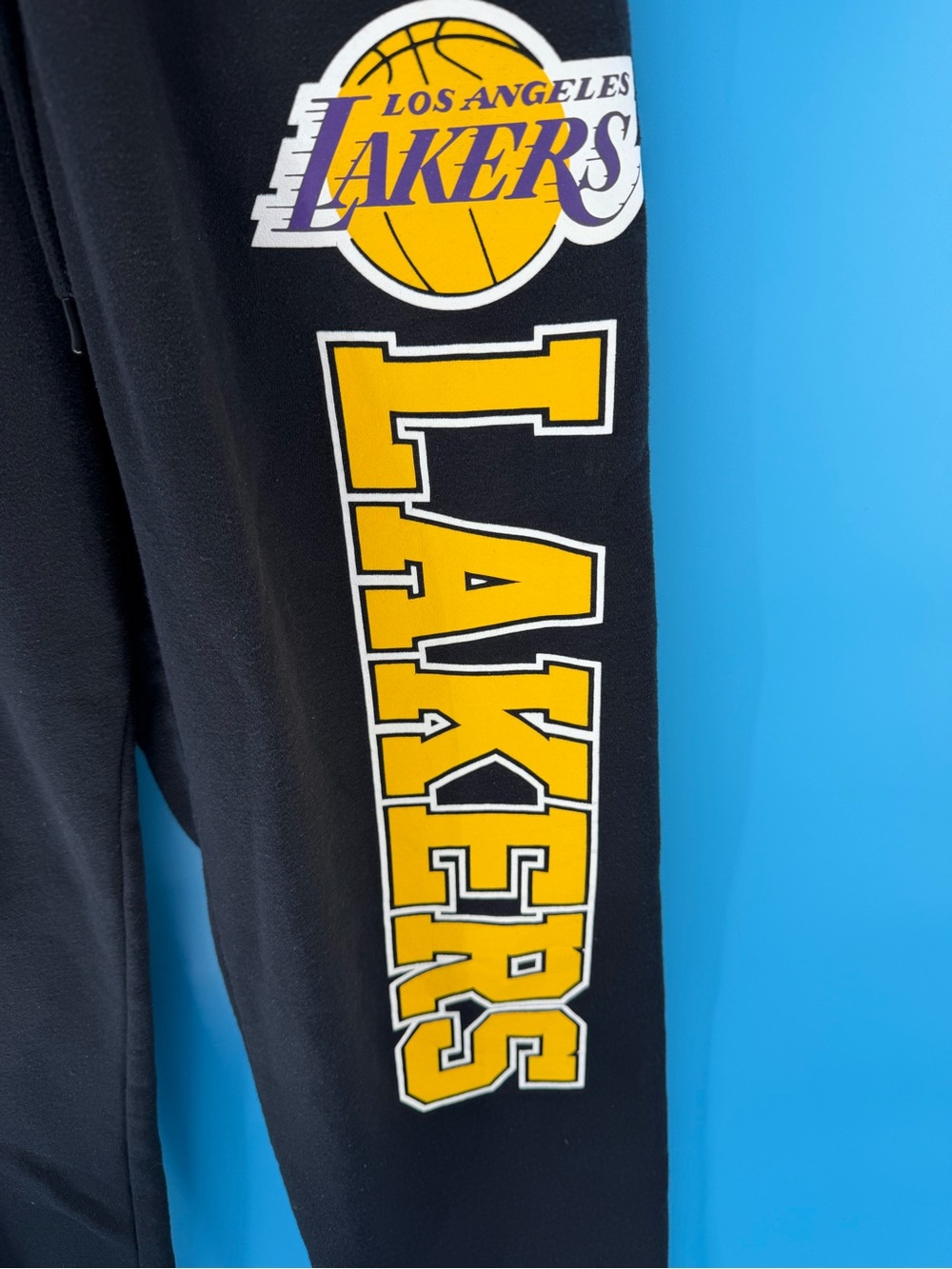 Ultra Game NBA Los Angeles Lakers Mens Black Graphic Fleece Sweatpants Small - Picture 3 of 6